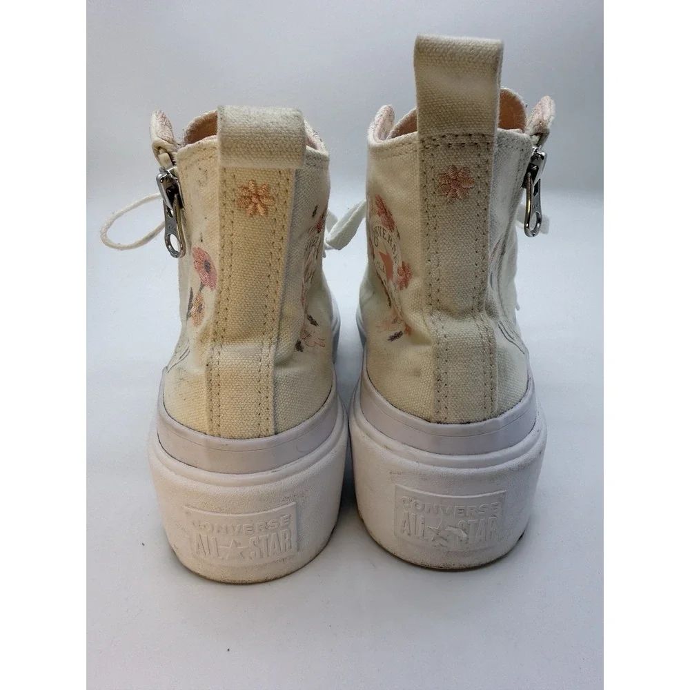 Chuck Taylor All Star Lugged Lift Platform Flowers Easy On Youth Sneakers Size 3